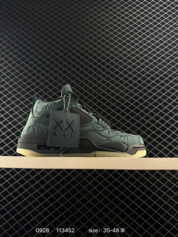 Jordan Air Jordan 4 KAWS Teal Black Glow EU 35-48 Basketball Shoe - Unisex (BS-80613)