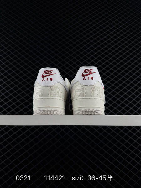 Nike Air Force 1 07 LV8 IQ1143-100 White Sail with red and multicolor embroidered details EU 36-45 5 lifestyle