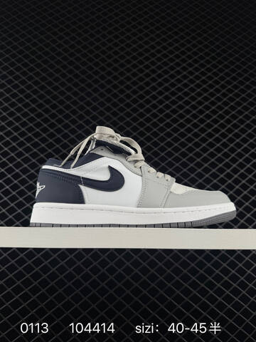 Jordan Air Jordan 1 Low White Navy Grey Red EU 40-45 Sneaker - Men's (BS-79836)