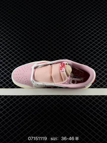Jordan Travis Scott Air Jordan 1 Low OG Shy Pink IQ7604-100 35 5 36 36 5 37 Lifestyle - Women's (BS-78967)