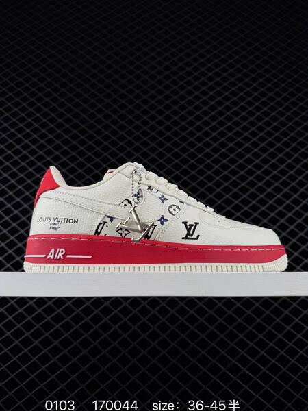 Nike Air Force 1 07 Low White Red EU 36-45 5 casual lifestyle