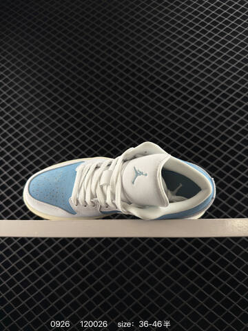 Jordan Air Jordan 1 Low White Light Blue Cream Gum Brown EU 36-46 Basketball Shoe - Unisex (BS-80629)