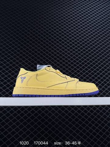 Jordan Air Jordan 1 Low Yellow Purple EU 36-45 Sneaker - Unisex (BS-80472)