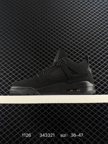 Jordan Air Jordan 4 Retro Black Dark Grey EU 36-47 Basketball Shoe - Unisex (BS-80182)
