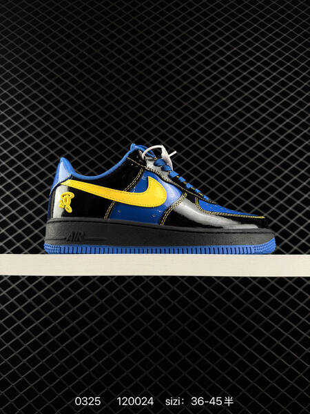 Nike Air Force 1 07 Low black blue yellow EU 36-45 lifestyle