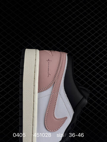 Jordan Air Jordan 1 Low Black Pink White Sail EU 36-46 Basketball Shoe - Unisex (BS-79549)
