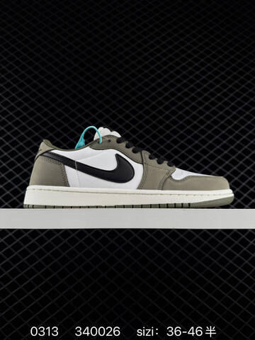 Jordan Air Jordan 1 Retro Low OG White Black Olive Sail EU 36-46 Sneaker - Unisex (BS-79670)