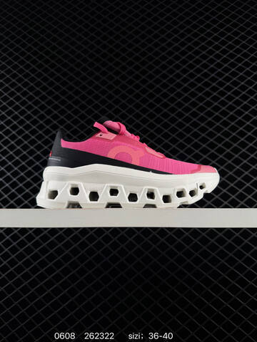On Cloudmonster 2 Hot Pink Black White EU 36-40 Running Shoe Running Sneakers - Unisex BS-85186