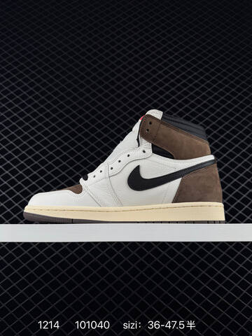 Jordan Air Jordan 1 Retro High OG Travis Scott Reverse Mocha White Brown Black Cream EU 36-47 5 Basketball Shoe - Unisex (BS-80065)