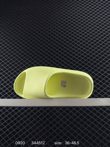 Yeezy Slide Dark Black Neon Green EU 36-48 5 Slides - Unisex (BS-83569)
