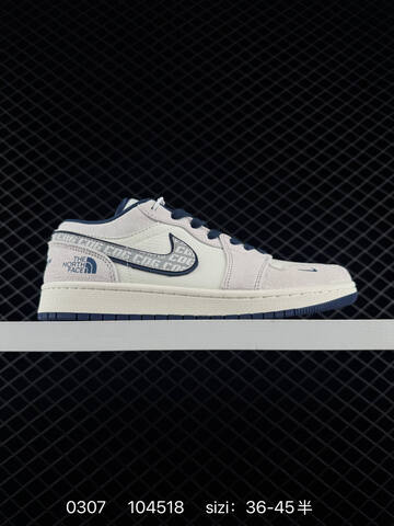 Jordan Air Jordan 1 Low Grey Navy Red EU 36-45 Sneaker - Unisex (BS-79694)