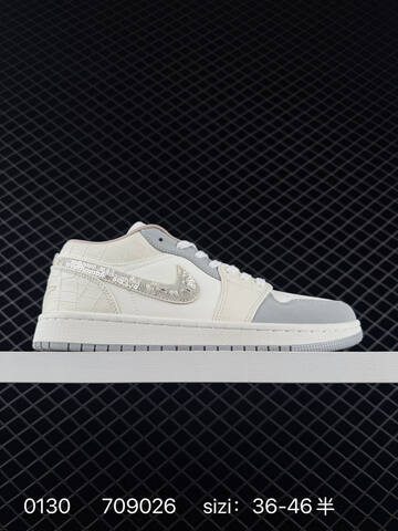Jordan Air Jordan 1 Low Off White Grey Silver EU 36-46 Sneaker - Unisex (BS-79742)