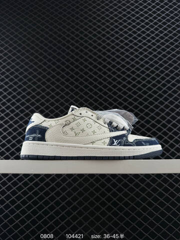 Jordan Air Jordan 1 Low Travis Scott Louis Vuitton White Black Red EU 36-45 Sneaker - Unisex (BS-80951)