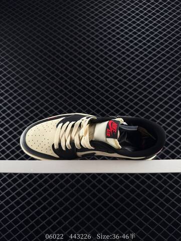 Jordan Air Jordan 1 Low Beige Black Red EU 36-46 Sneaker - Unisex (BS-81163)