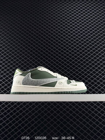 Jordan Air Jordan 1 Low Travis Scott Fragment Sail Olive Green Grey EU 36-45 Sneaker - Unisex (BS-81013)