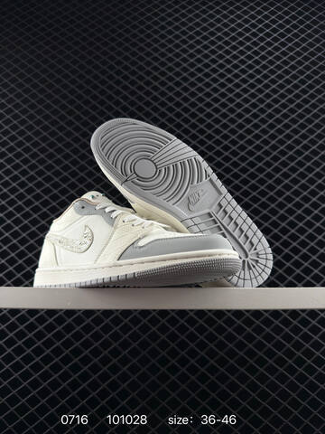 Jordan Air Jordan 1 Low Off White Light Grey Silver EU 36-46 Sneaker - Unisex (BS-81059)
