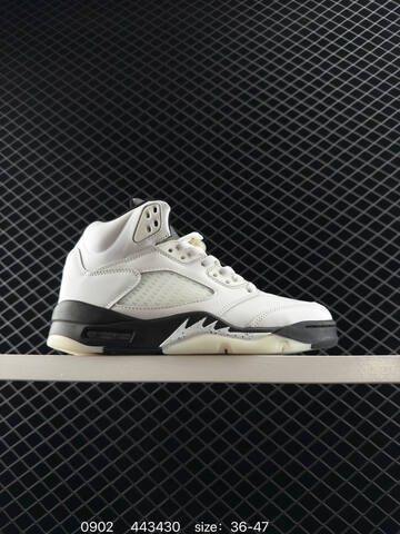 Jordan Air Jordan 5 Retro White Purple Teal Black Black Red Yellow EU 36-47 Basketball Shoe - Unisex (BS-80782)