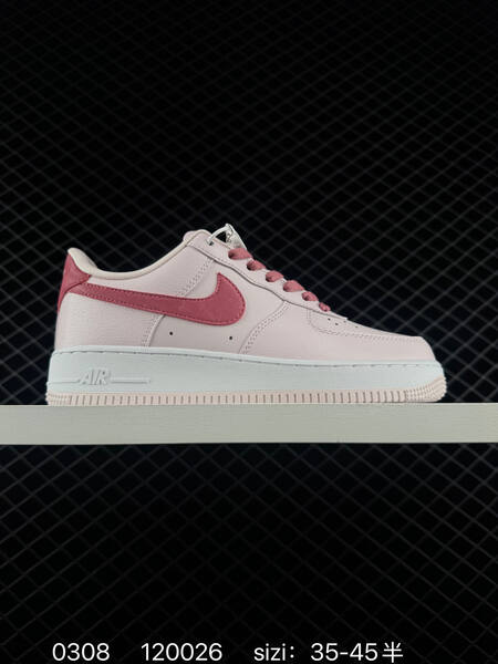 Nike Air Force 1 light pink white with rose pink accents 35-45 5 casual lifestyle