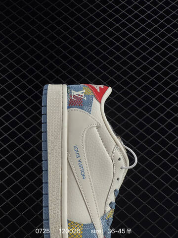 Jordan Air Jordan 1 Low Sail Light Blue Red Yellow EU 36-45 Sneaker - Unisex (BS-81015)