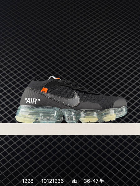Nike Off-White x Air VaporMax Flyknit Black White and White Cream EU 36-47 5 running lifestyle