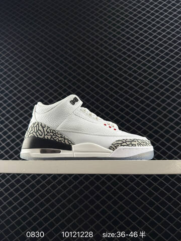 Jordan Air Jordan 3 Retro White Black Cream Red Blue EU 36-46 Basketball Shoe - Unisex (BS-80802)