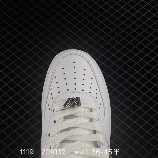 Nike Air Force 1 07 white orange with mint green sole and coral lining 36-45 lifestyle