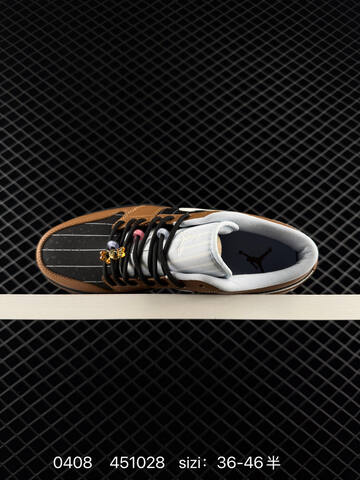 Jordan Air Jordan 1 Low Brown Black White Light Blue EU 36-46 Sneaker - Unisex (BS-79529)