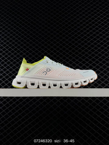 On Running Cloud 6 Coast White Light Blue Orange Lime EU 36-45 Running Shoe Running Sneakers - Unisex (BS-84995)
