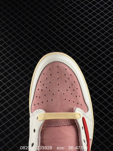 Jordan Travis Scott x Air Jordan 1 Low Reverse Mocha White Pink Red Cream EU 36-47 5 Sneaker - Unisex (BS-80873)