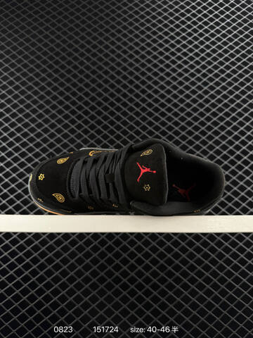 Jordan Air Jordan 4 Retro OG Black Gold Gum Dark Grey Red EU 40-46 Basketball Shoe - Men's (BS-80849)