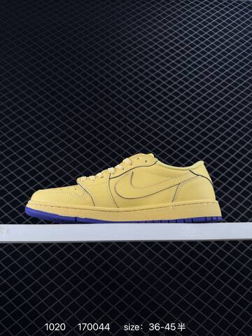 Jordan Air Jordan 1 Low Yellow Purple EU 36-45 Sneaker - Unisex (BS-80472)