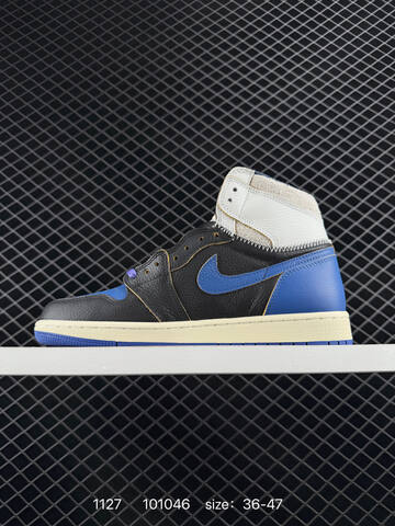 Jordan Air Jordan 1 Retro High IO7847-001 Black Blue White Cream Purple EU 36-47 Sneaker - Unisex (BS-80177)