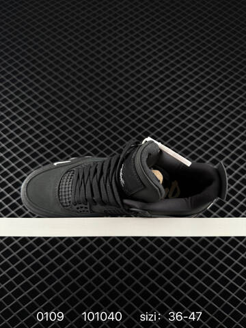 Jordan Air Jordan 4 Retro Black Sail EU 36-47 Basketball Shoe - Unisex (BS-79868)