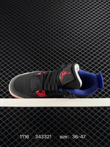 Jordan Air Jordan 4 Retro Black Red Blue Cream White EU 36-47 Basketball Shoe - Unisex (BS-80248)
