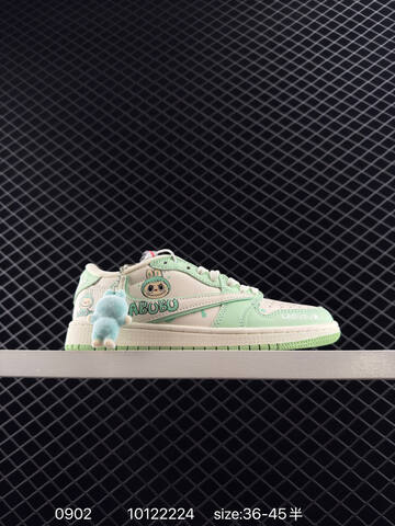 Jordan Air Jordan 1 Low Travis Scott x LABUBU Sail Light Brown Mint Green EU 36-45 Sneaker - Unisex (BS-80783)