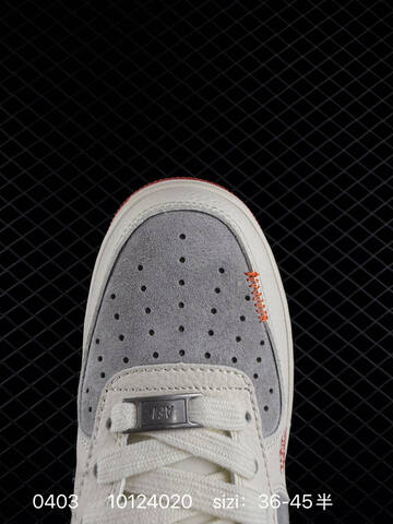 Nike Air Force 1 Off White Grey Red Dark Grey EU 36-45 Sneaker - Unisex (BS-79555)