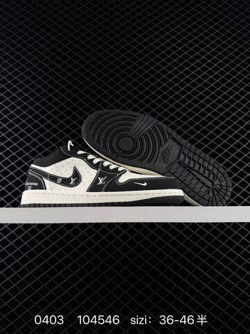 Jordan Air Jordan 1 Low Black Off White EU 36-46 Sneaker - Unisex (BS-79554)