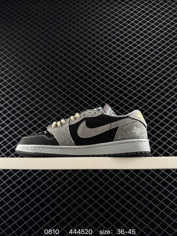 Jordan Air Jordan 1 Low DZ7292-200 Grey Black Neon Yellow Beige EU 36-45 Sneaker - Unisex (BS-80940)