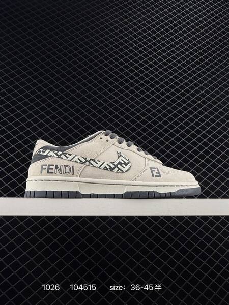 Nike SB Dunk Low beige black with Fendi monogram details EU 36-45 5 skate lifestyle