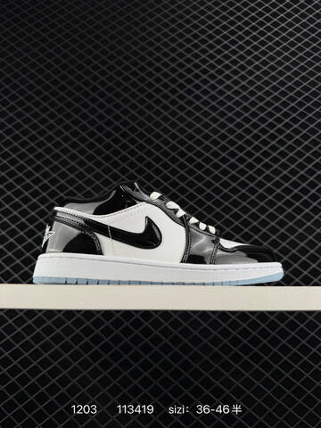 Jordan Air Jordan 1 Low Black White Red EU 36-46 Basketball Shoe - Unisex (BS-80119)