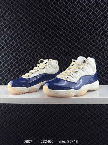 Jordan Air Jordan 11 Retro Gamma Blue Sail Navy Blue Gum Red Black EU 36-48 Basketball Shoe - Unisex (BS-80957)