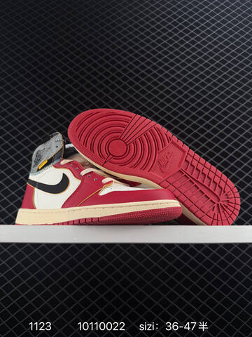Jordan Union Los Angeles x Air Jordan 1 Retro High OG NRG Storm Blue White Black Red Cream Grey EU 36-47 Basketball Shoe - Unisex (BS-80209)