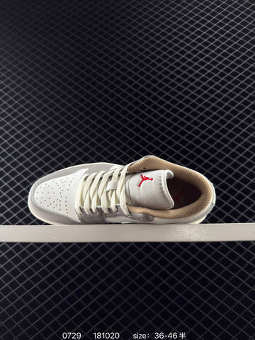 Jordan Air Jordan 1 Low White Grey Beige EU 36-46 Sneaker - Unisex (BS-80999)
