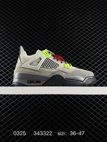 Jordan Air Jordan 4 Retro Purple Green Black White EU 36-47 Basketball Shoe - Unisex (BS-79610)