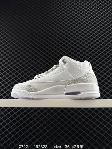 Jordan Air Jordan 3 Retro Hide And Sneak White Light Grey EU 36-47 5 Basketball Shoe - Unisex (BS-81030)