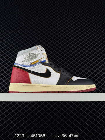 Jordan Air Jordan 1 Retro High OG Black White Red Cream Blue EU 36-47 Basketball Shoe - Unisex (BS-79952)