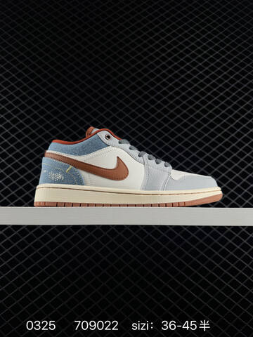 Jordan Air Jordan 1 Low White Blue Red EU 36-45 Sneaker - Unisex (BS-79612)