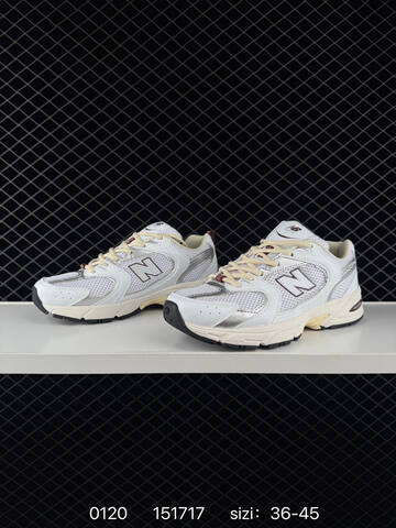New Balance 530 White Silver Cream Burgundy EU 36-45 Running Shoe - Unisex (BS-82374)