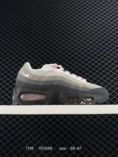 Nike Air Max 95 gray black white with pink accents 36-47 lifestyle