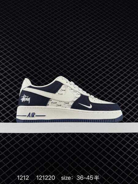 Nike Air Force 1 07 white navy gray 36-45 lifestyle